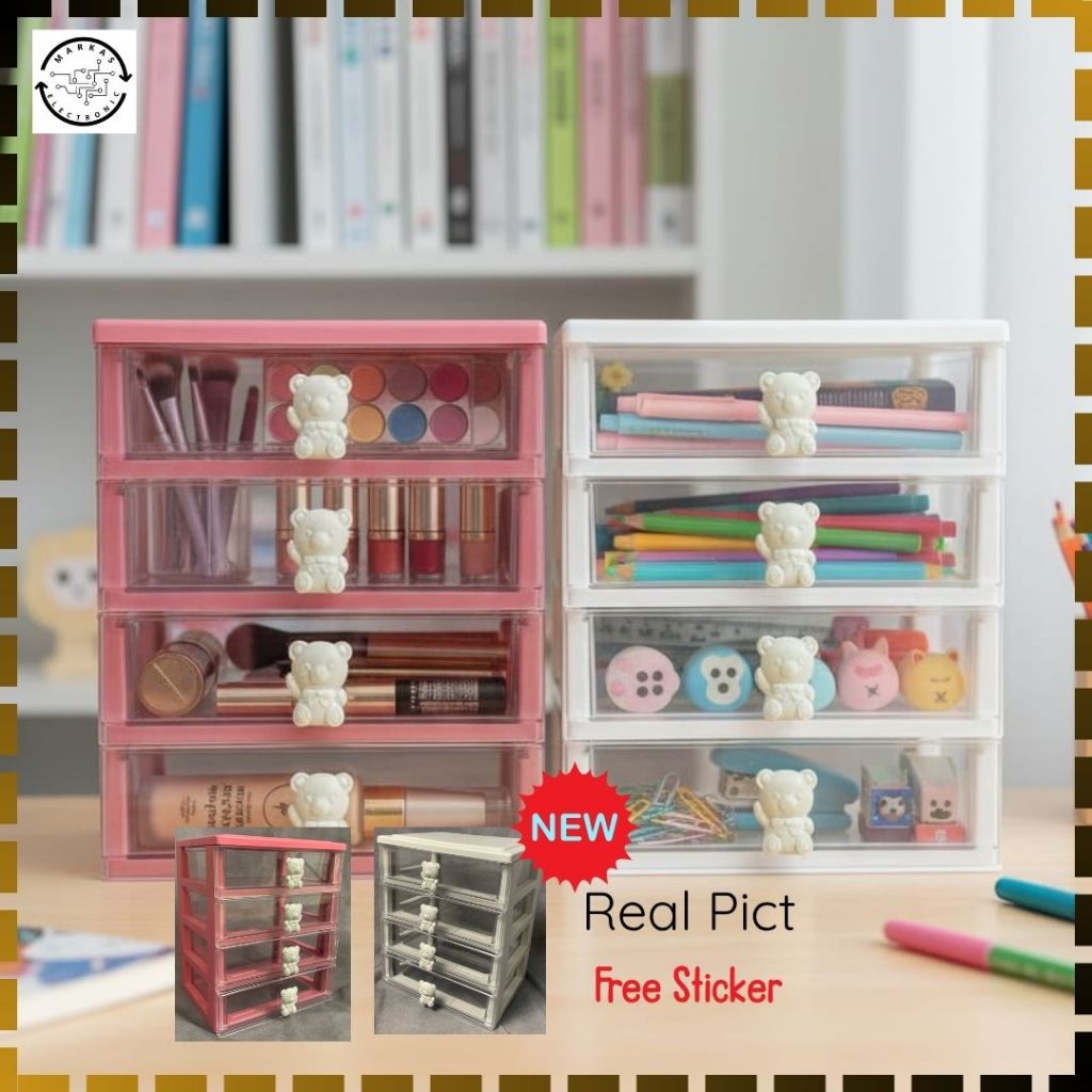 Laci Makeup Rak Kosmetik Laci Mini Kecil Susun Aesthetic Lemari Alat Tulis