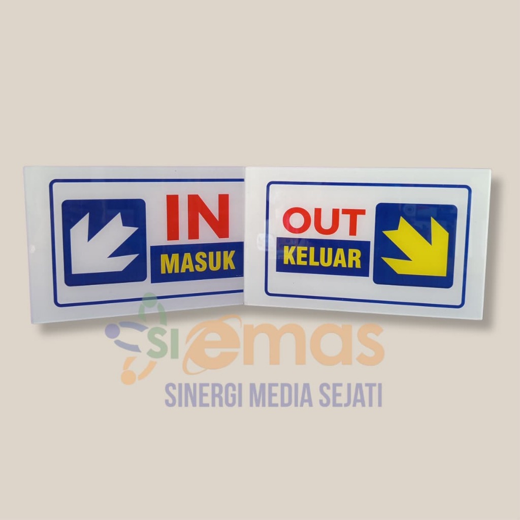 Akrilik Sign In - Sign Out | Akrilik Masuk - Keluar | Akrilik Penanda Akses Masuk - Keluar