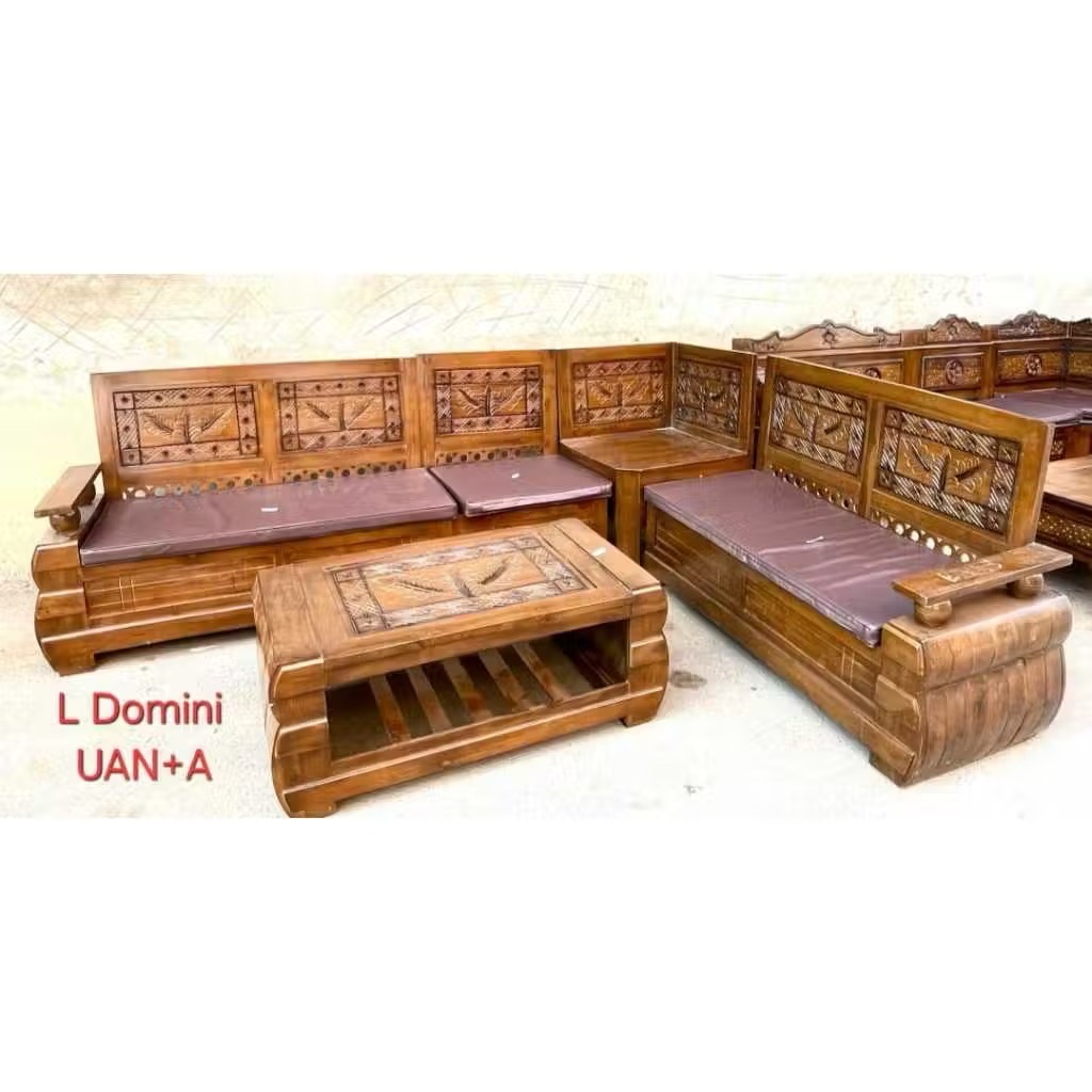 Sofa L Jati Minimalis | Murah Palembang