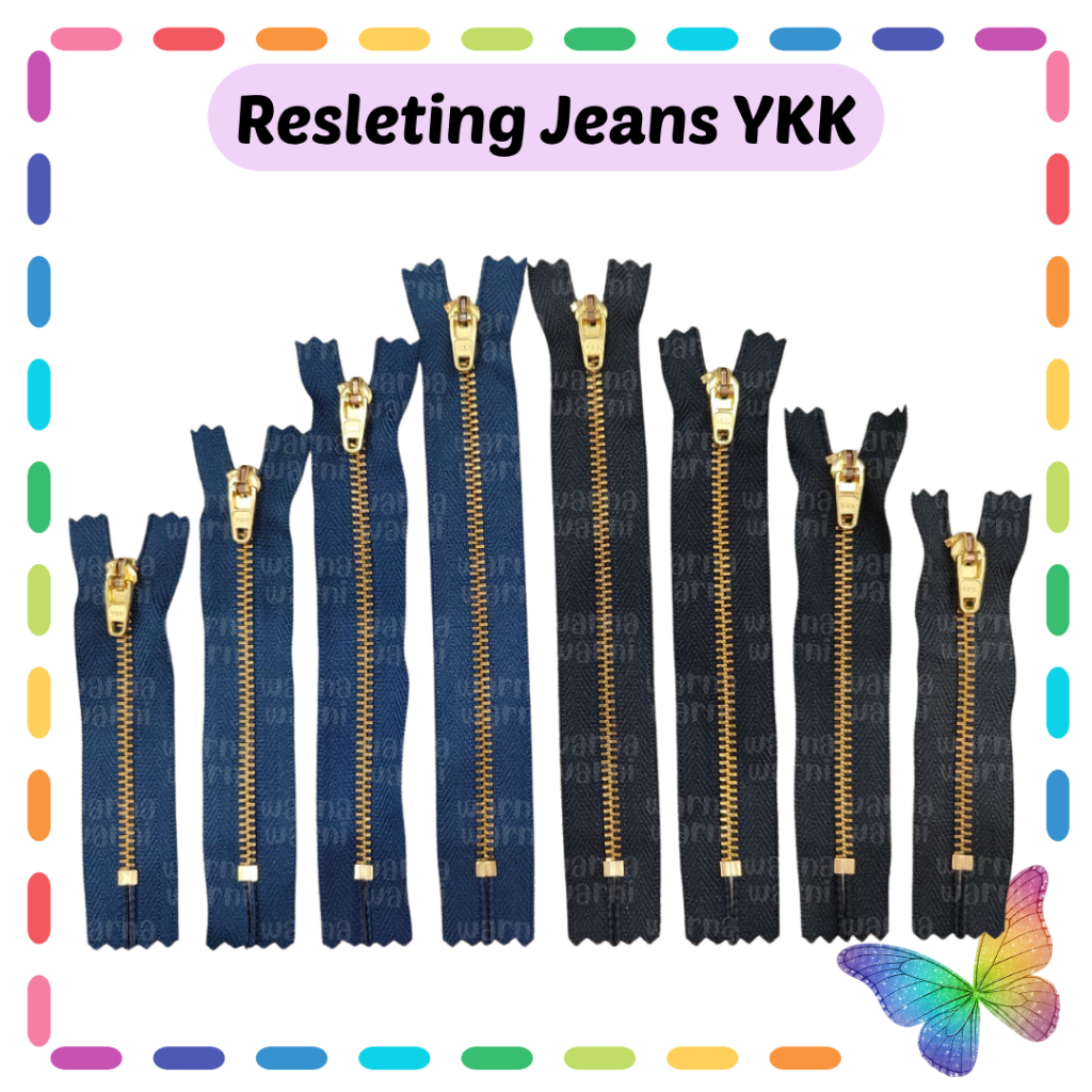 Resleting Celana Jeans YKK