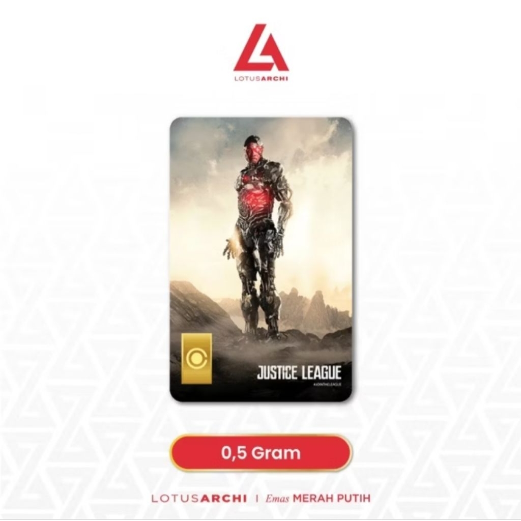 Logam Mulia 0.5 gr lotus archi series cyborg justice league original emas gold