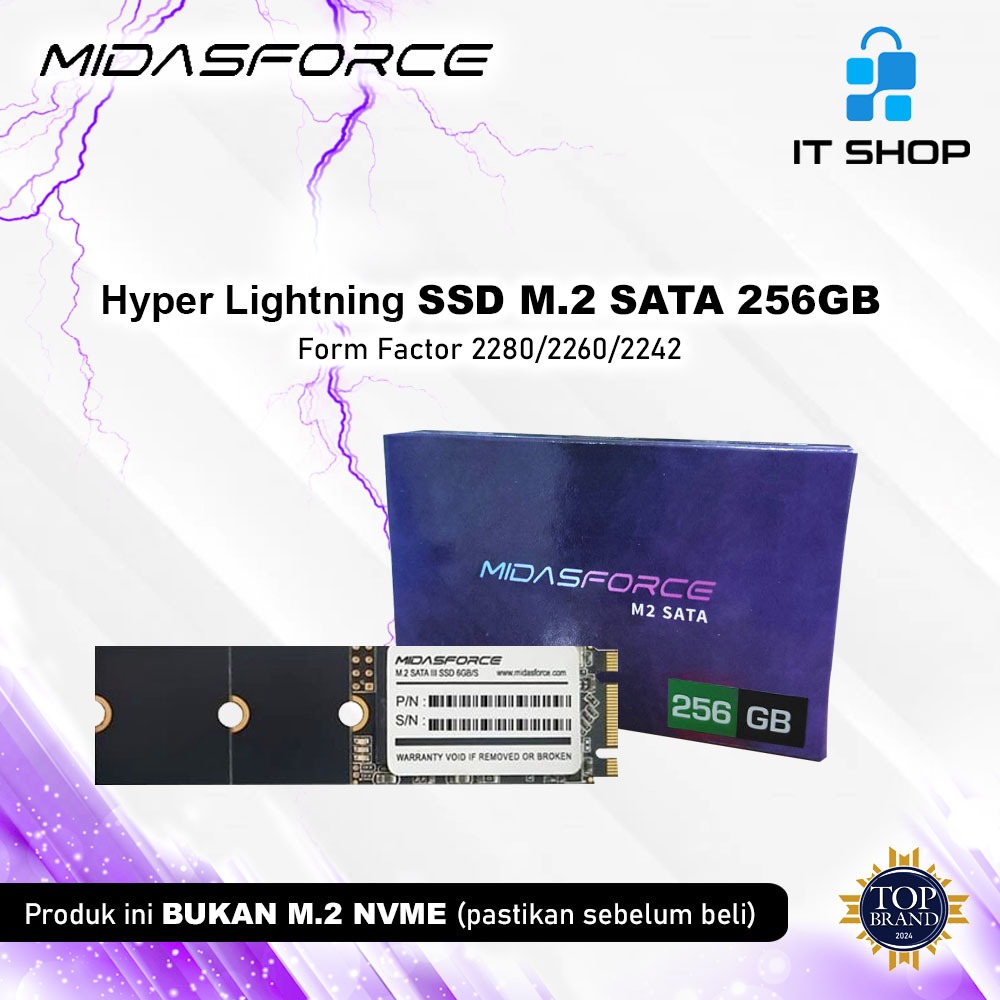 Midasforce SSD M.2 SATA Hyper Lightning 256GB