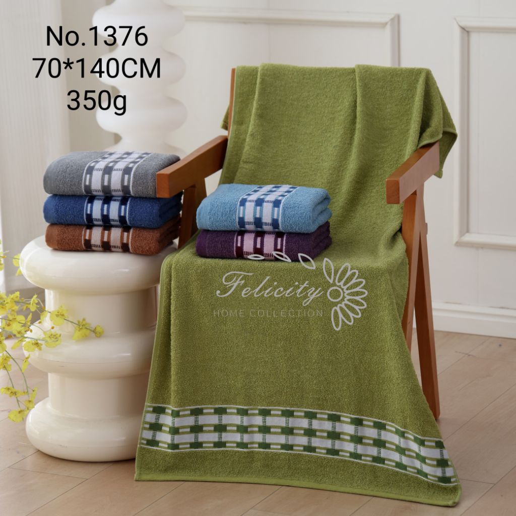 Felicity Handuk Dewasa Tanggung Berkualitas 70x140cm 350g Cotton Towel Menyerap Lembut Halus Tebal I