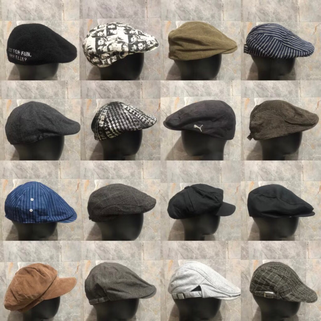 Topi newsboy second seniman pelukis flatcap full tag