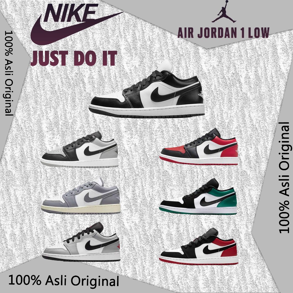 COD/Spaylater | Sepatu Basket Low-Top AIR JORDAN 1 LOW Asli, Cocok untuk Pria dan Wanita, Tersedia 7