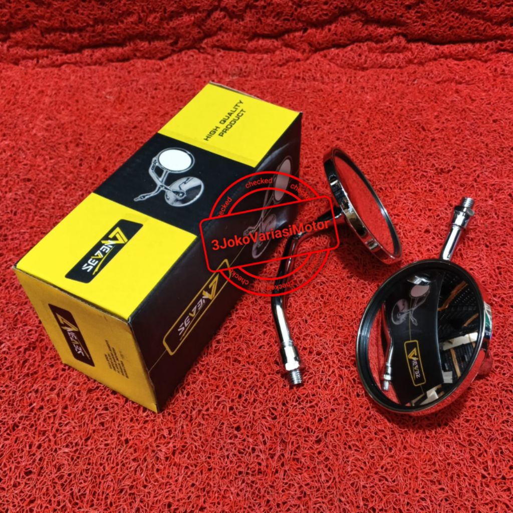 spion Retro pendek Chrome/spion retro v80/spion Japstyle/spion bulat pendek Chrome