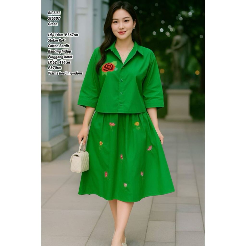 STELAN ROK KATUN BORDIR JUMBO