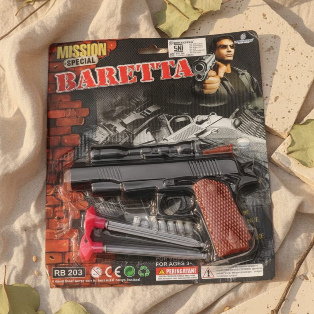 Mainan Tembak Anak Beretta Set | Mainan Tembak Anak