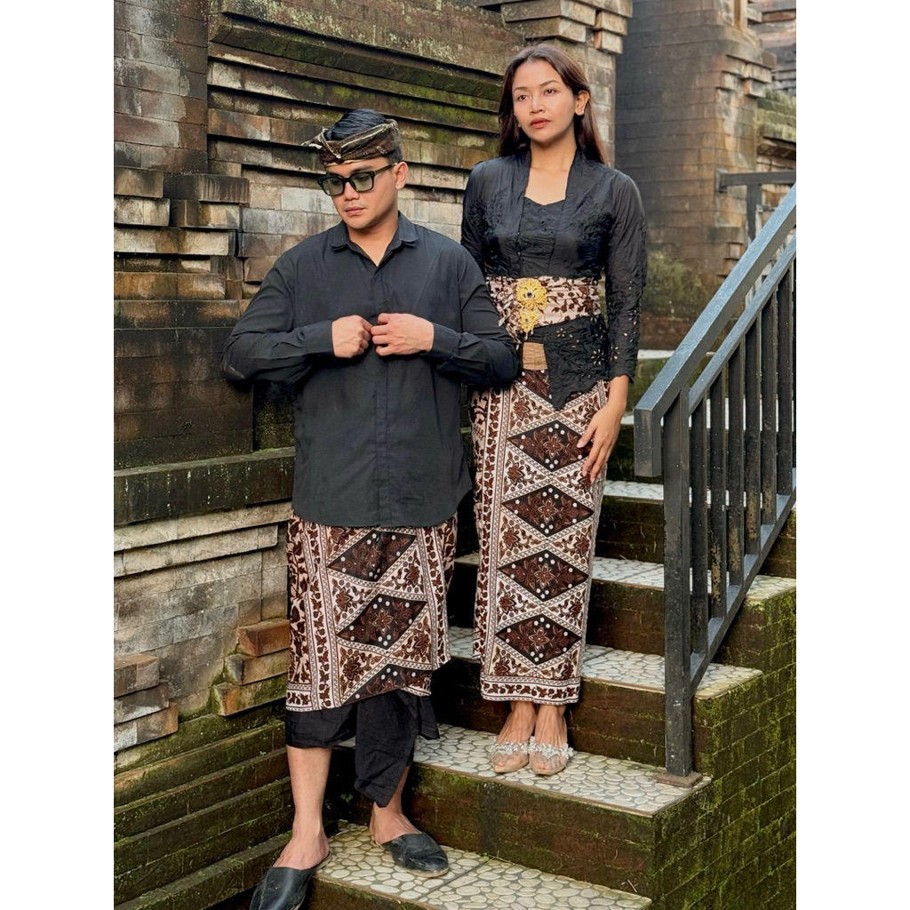 KAMEN SET COUPLE LEMBARAN MOTIF BATIK KLASIK BAHAN KATUN PREMIUM ( SAPUT+KAMEN LEMBARAN+SELENDANG)
