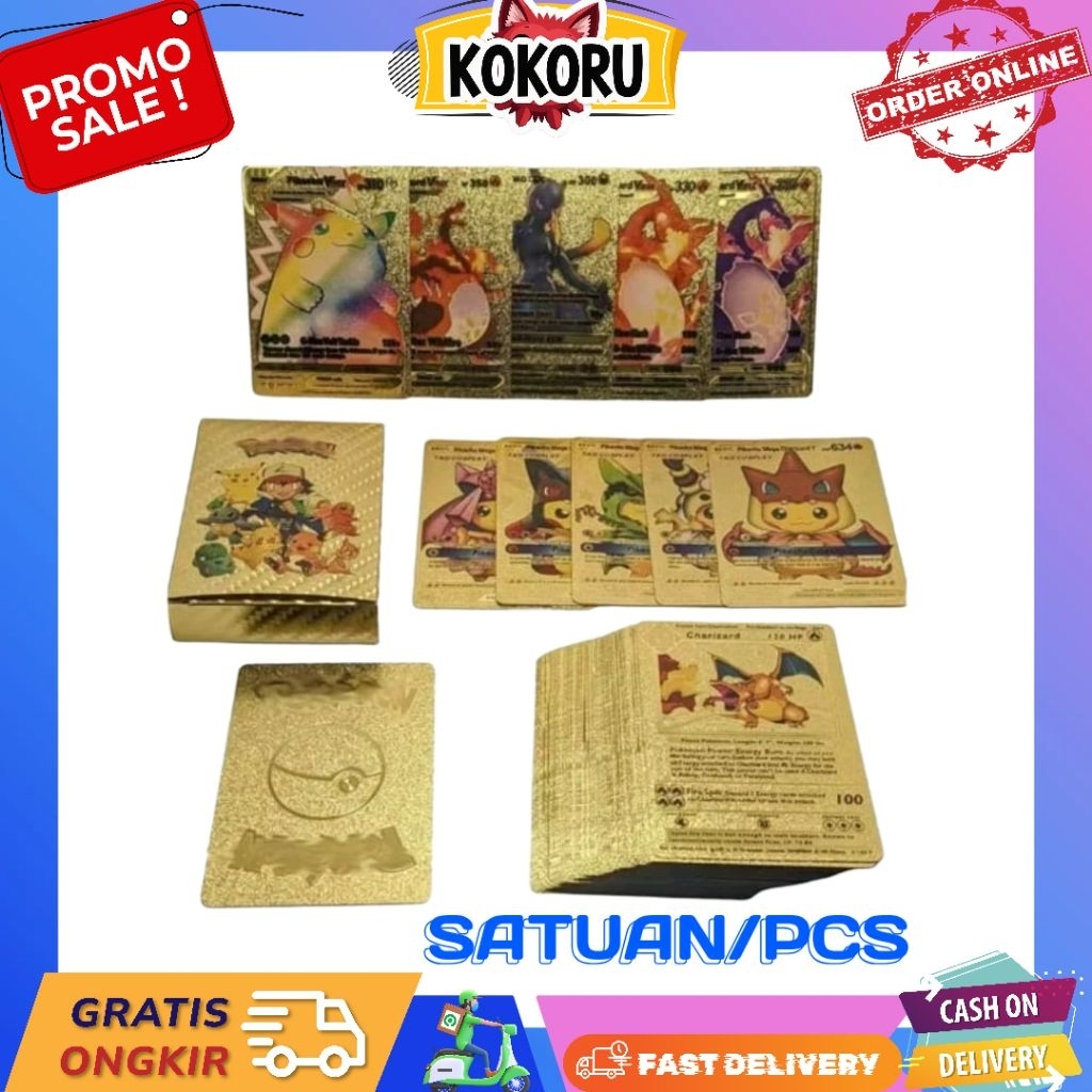 [READY]  Kartu Pokemon Emas Gold TCG Random 1 Pcs