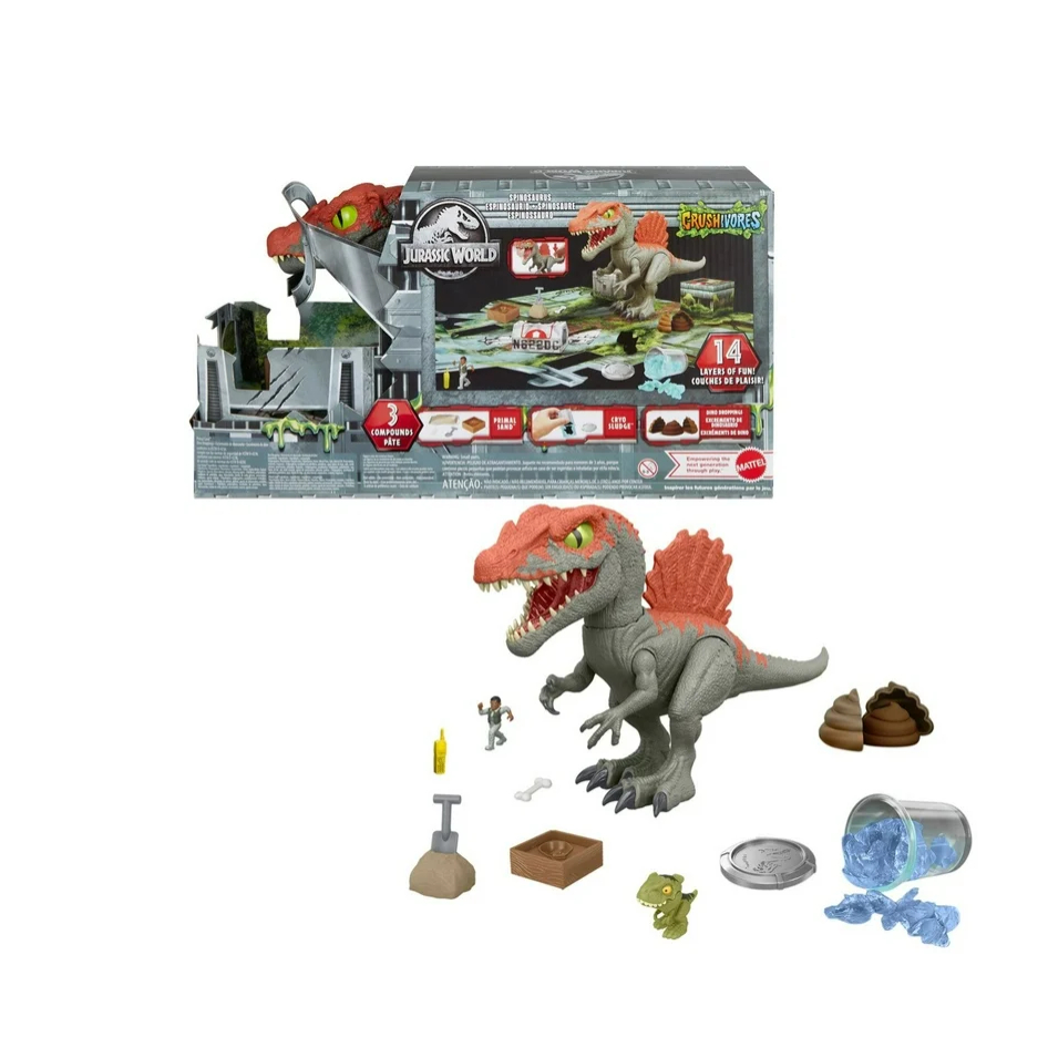 Mattel Collectible Child Spinosaurus Action Figures, Jurassic World