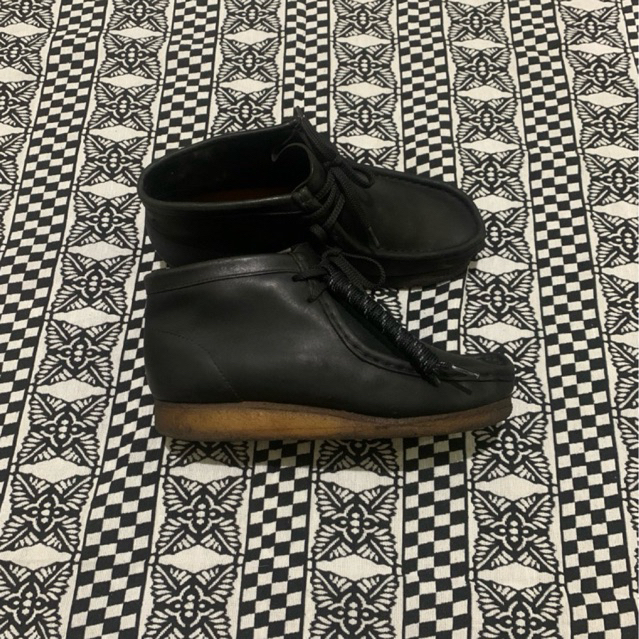CLARKS WALLABEE LEATHER BLACK II