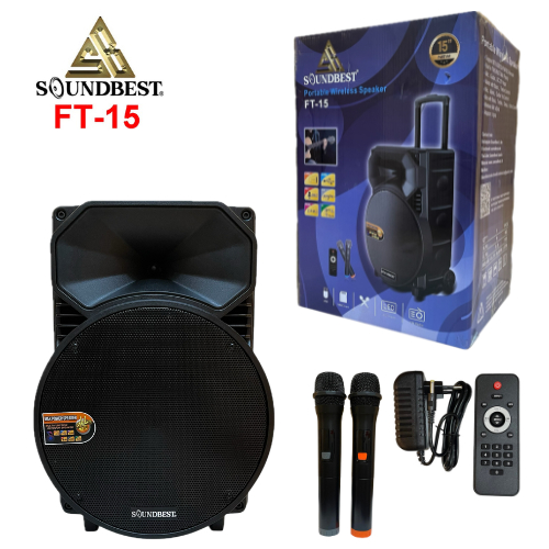 Speaker Portable Wireless Soundbest FT15 soundbest ft 15 portable 15 inch