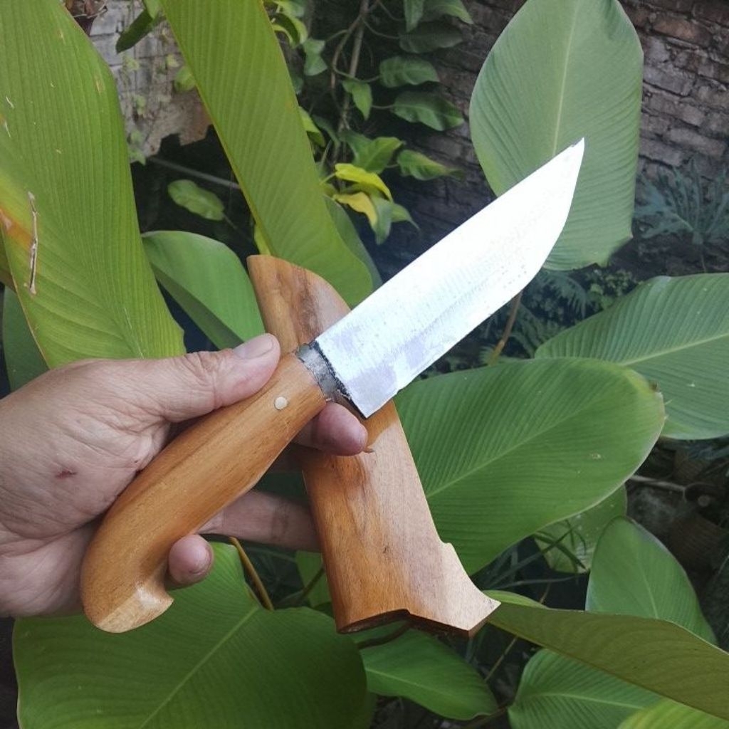 Pisau Dapur Baja 15 cm Daging Ikan Kayu Jati