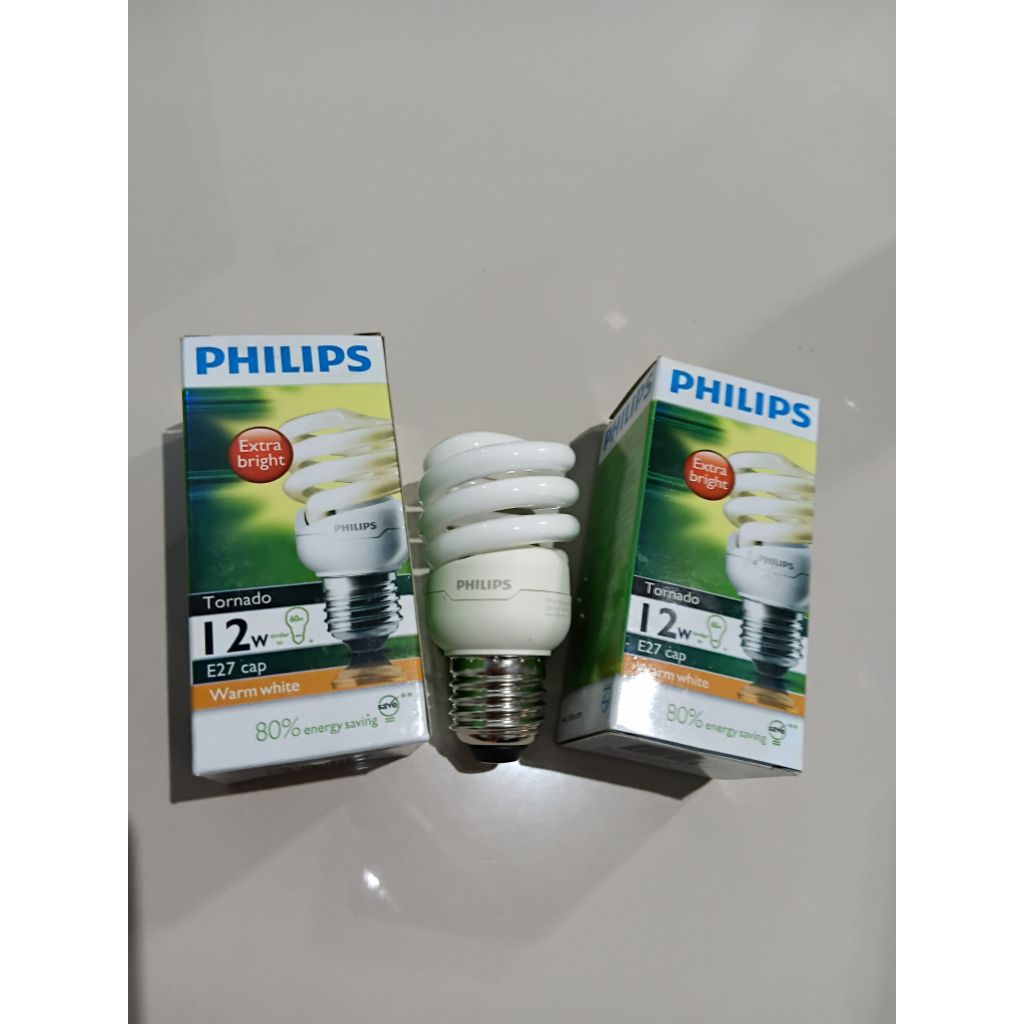 LAMPU PHILIPS TORNADO/SPIRAL 12WATT CAHAYA KUNING