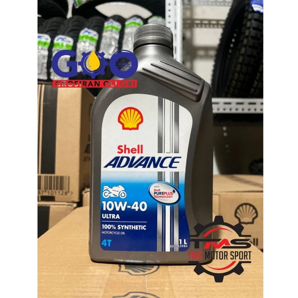 100%ORI SHELL ULTRA 4T 10W40 1L FULL SYNTHETIC OLI MOTOR CBR R15 NINJA