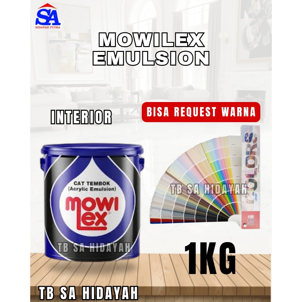 Cat Tembok Mowilex 1Kg Acrylic Emulsion Interior Eksterior