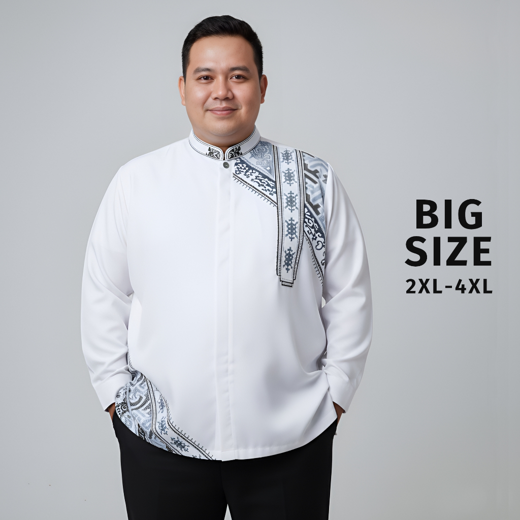 Baju Koko Muslim Ukuran Jumbo 2XL 3XL 4XL 5XL KEMEJA PRIA BIG SIZE