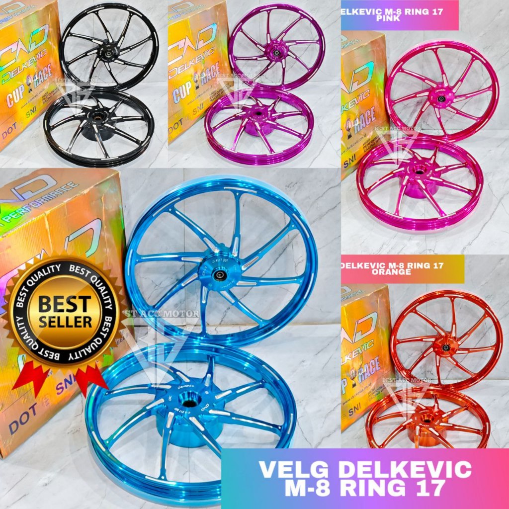 VELG DELKEVIC M8 RING 17 BEAT VARIO 110 SCOOPY VARIO 125 VARIO 160 MIO SPORTY AEROX 155 NMAX OLD NEW