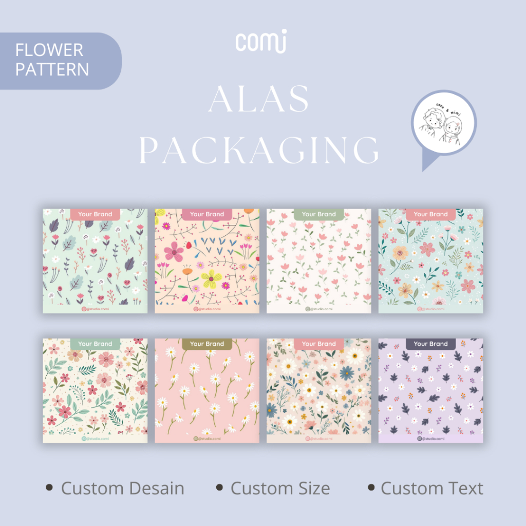 (Custom) Alas Packaging I - Alas Kertas Aksesoris - Kertas Packing - Alas Aksesoris - Comi