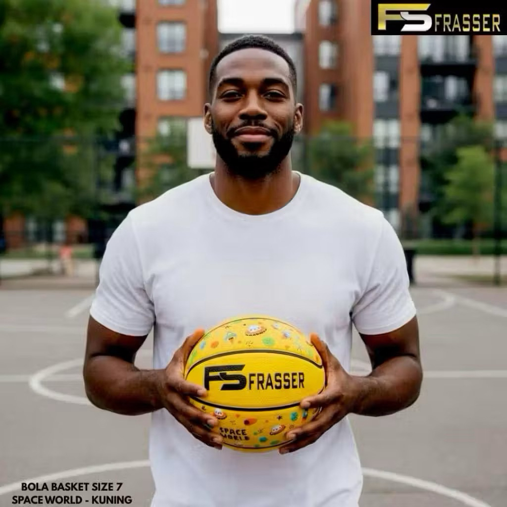 Bola Basket Olahraga Basketball Karet Natural Ruber Original Size 7 Termurah BBS RB Space World
