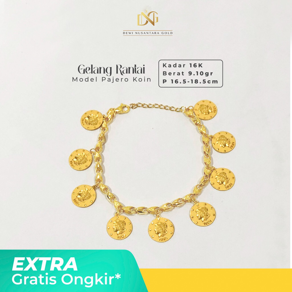 Gelang rantai koin pajero