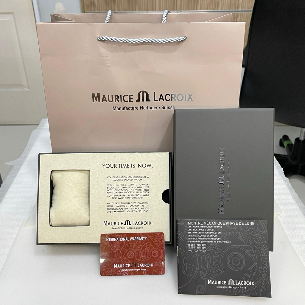 Kotak Jam Tangan Maurice Lacroix Box Mewah Jam Maurice Full Set Include Book, Card & Paperbag