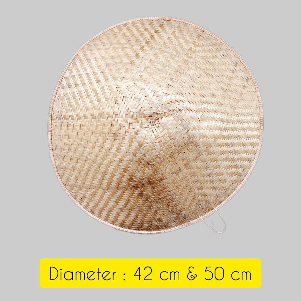 Caping gunung - caping ibu - topi bambu besar - topi bambu petani