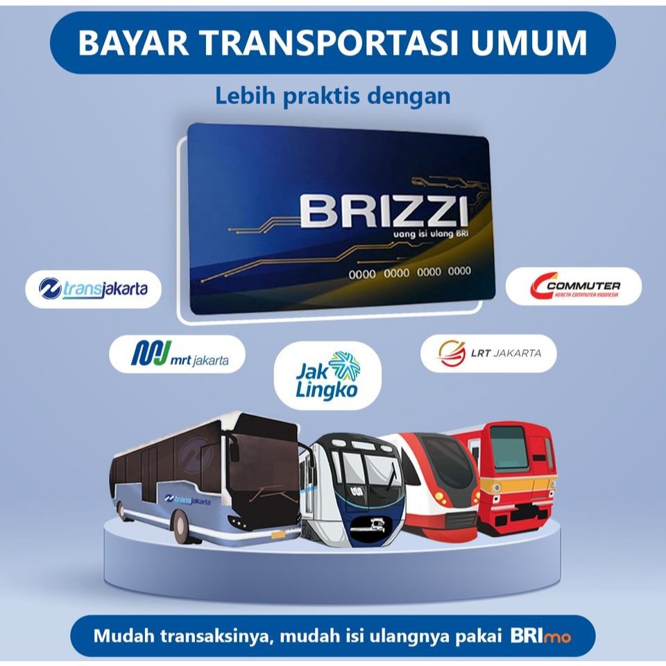 Kartu Brizzi Original NFC |Kartu Toll BRI | Emoney Dari BRI Saldo 0