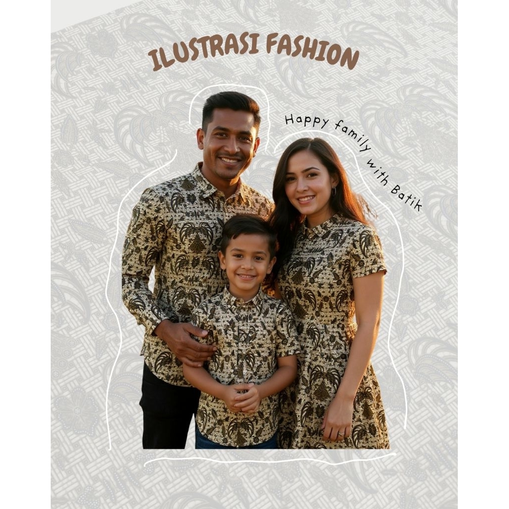 Sogan Kain Batik Seragaman Keluarga Seragaman Acara Katun Halus [1 roll]