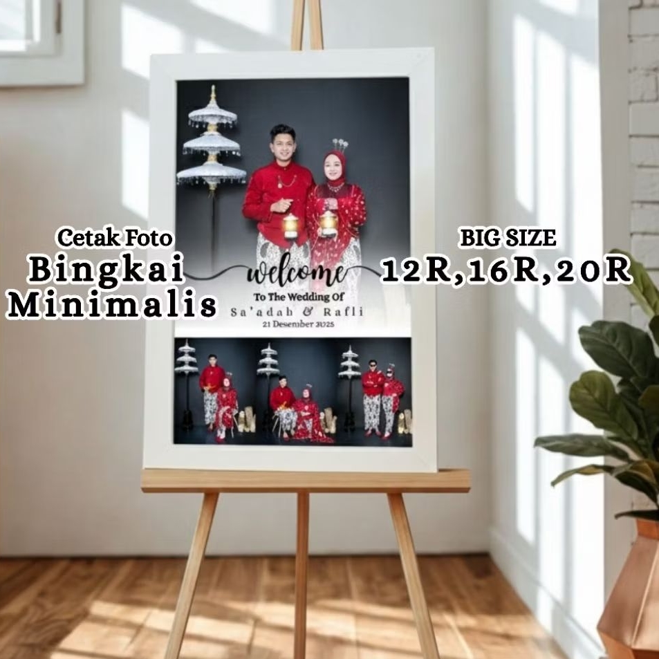 Cetak Foto  + Bingkai minimalis 12R/16R/20R