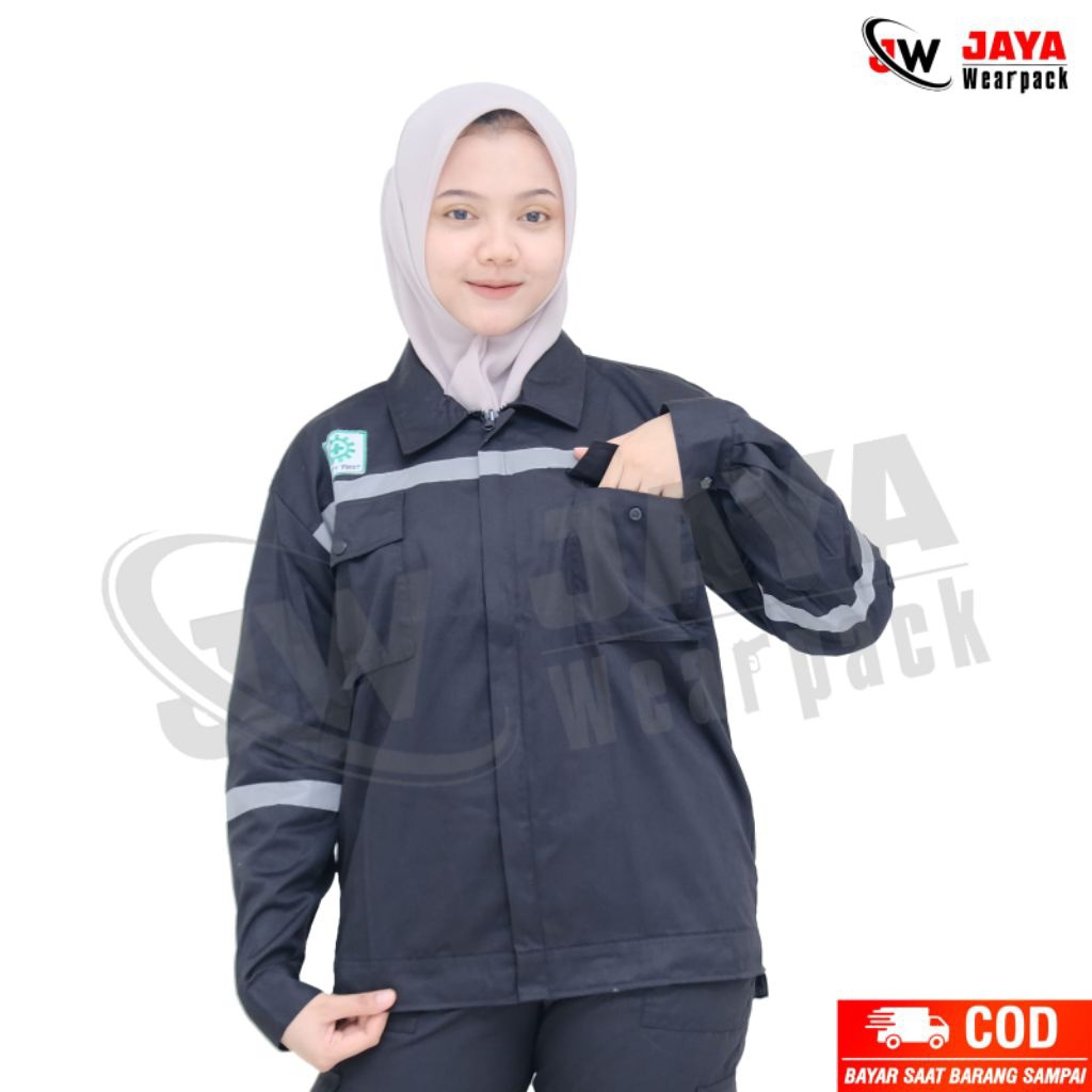 ATASAN WEARPACK SAFETY HITAM POLOS
