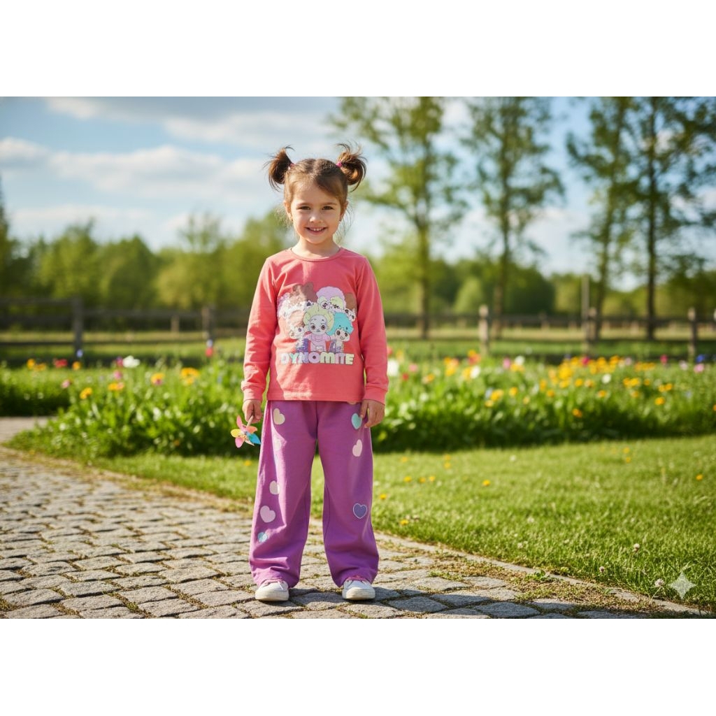 setelan combed anak perempuan