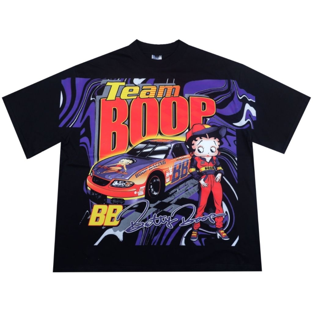 ZWOLF CLOTH - KAOS BETTY BOOP MENS TEAM KAOS NASCAR OVERSIZE TSHIRT SPORT