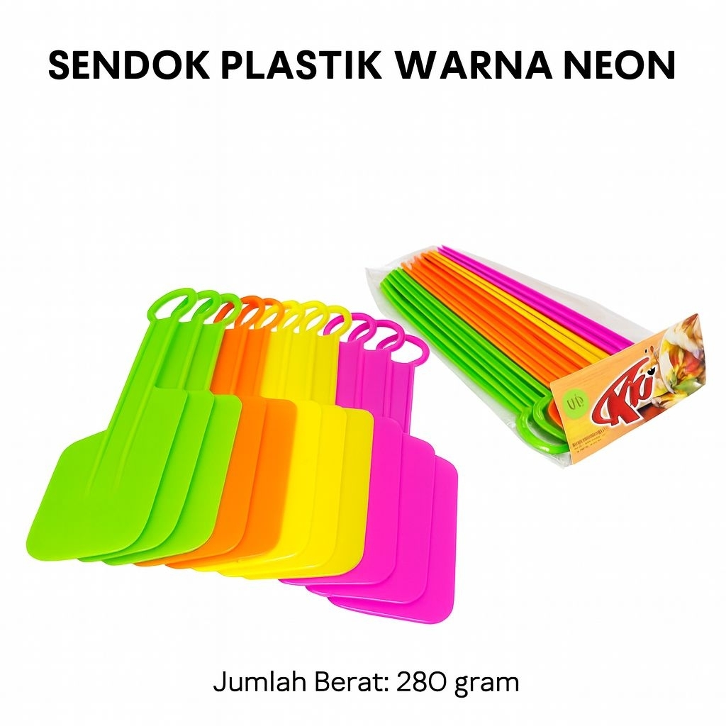 [ 12 PCS ] Spatula plastik / solet kue / solet polesan kue plastik KH nice