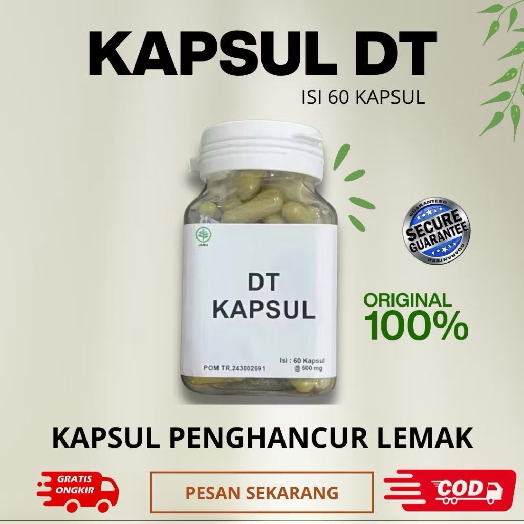 Kapsul DT 100% Original BPOM - DT kapsul Minuman Herbal Pelangsing & Memperlancar Pencernaan