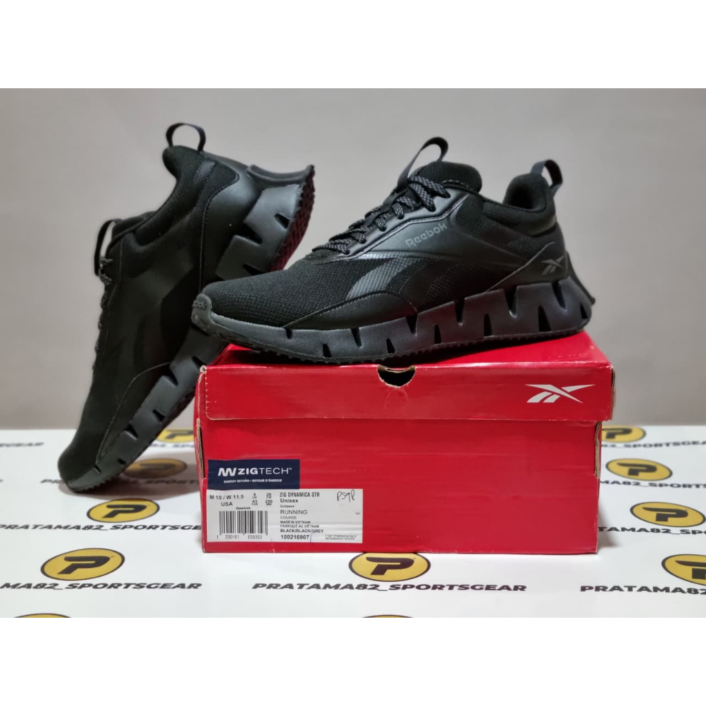 SIZE 42 ( 27 CM ) - ORIGINAL ASLI  REEBOK ZIG DYNAMICA STR RUNNING SHOES SEPATU LARI PRIA ZIGTECH BL