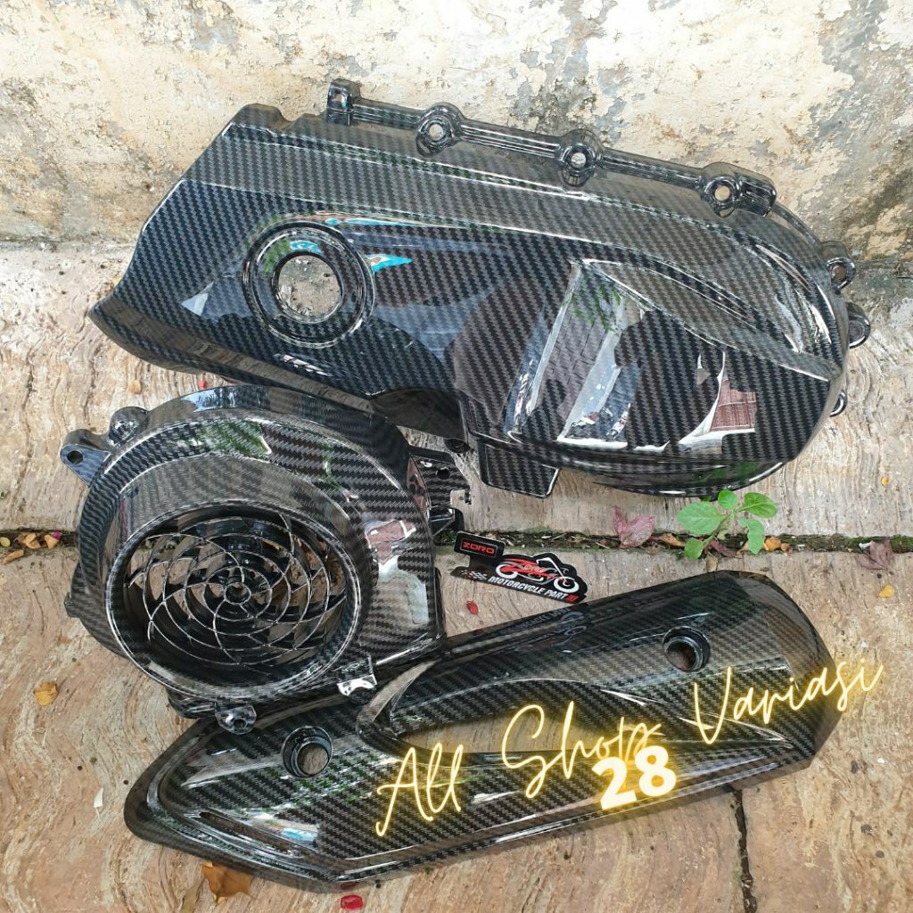 COVER PELINDUNG CVT BEAT KARBU KARBON / TUTUP KIPAS / TUTUP KNALPOT BEAT KARBU KARBON WTP CELUP IMPO