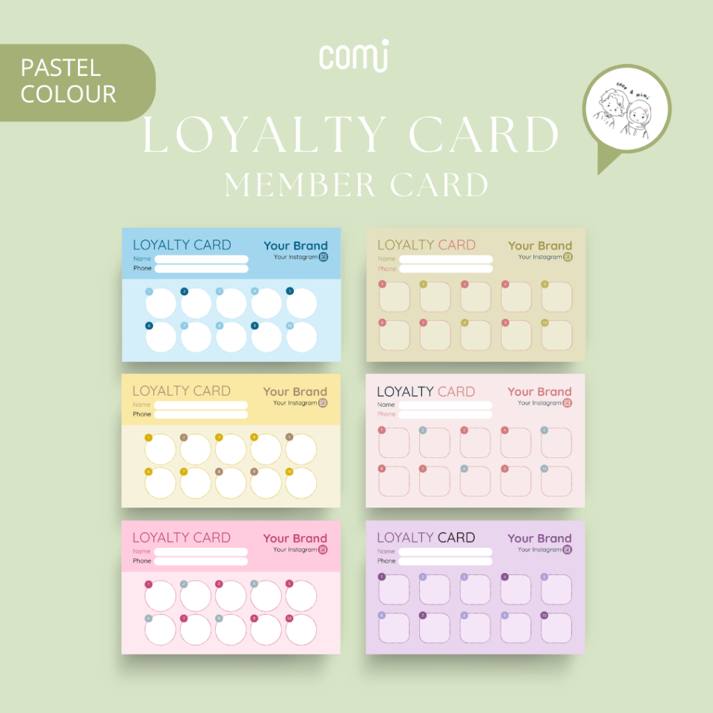 Kartu Member - Member Card - Kartu Member Custom - Loyalty Card - Kartu Loyalti - Comi