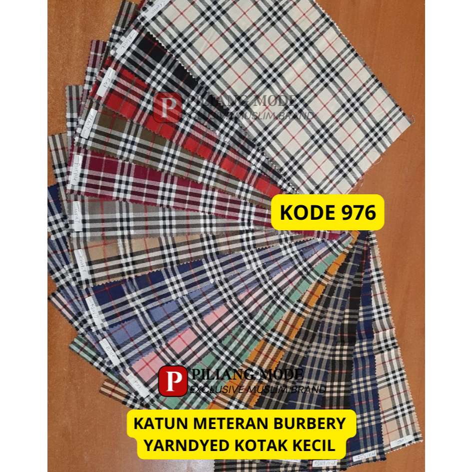 bahan katun jepang TOKAI SENKO meteran Burberry motif kotak / katun jepang original / motif kotak / 