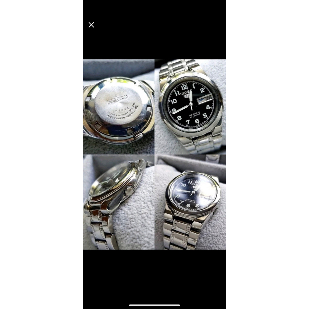 Seiko 5 - Automatic 21 Jewels 7S26-01RO Day/date Men's Watch Japan Made Vintage.