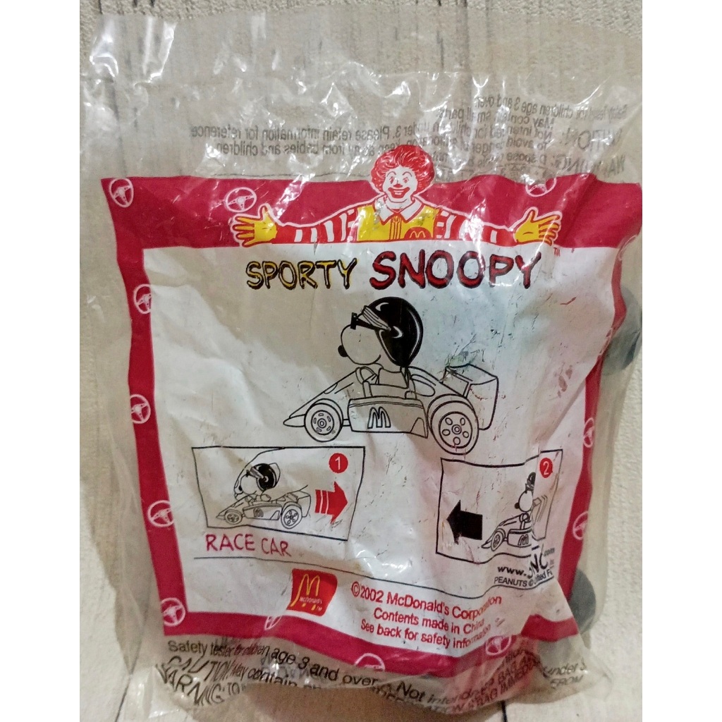 McDonald Happy Meal Toy Sporty Snoopy Car Racing