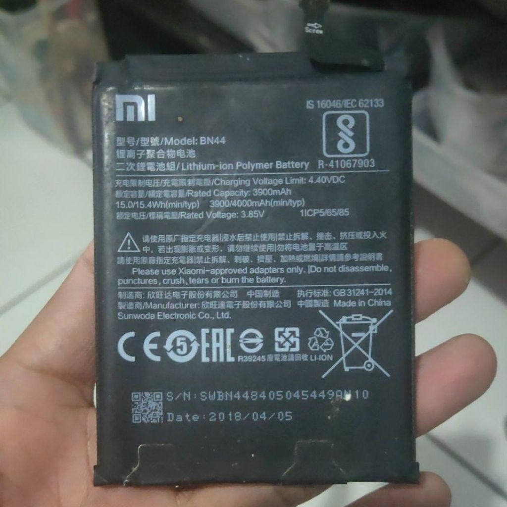 BATRAI BATRE REDMI 5 PLUS BN44 ORI COPOTAN NORMAL