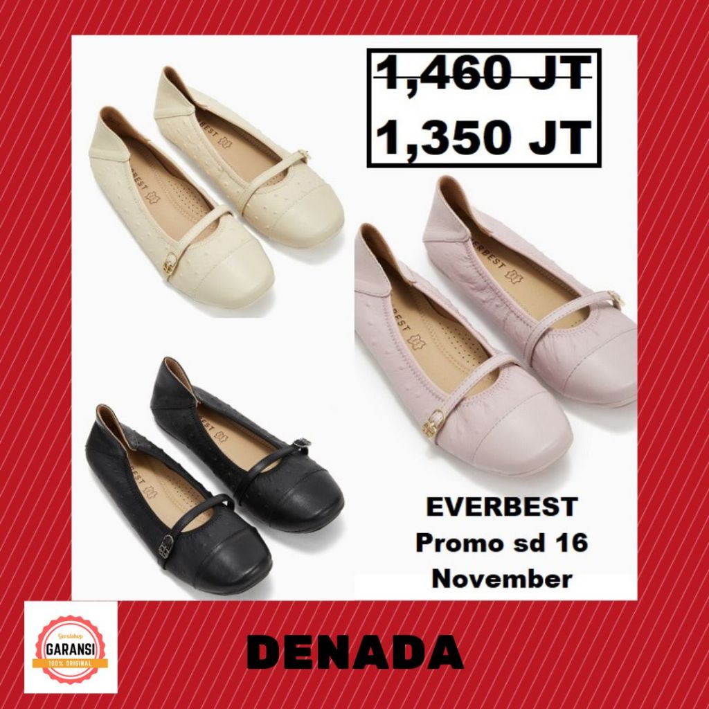 Sepatu flat wanita Everbest seri DENADA sale original 100%