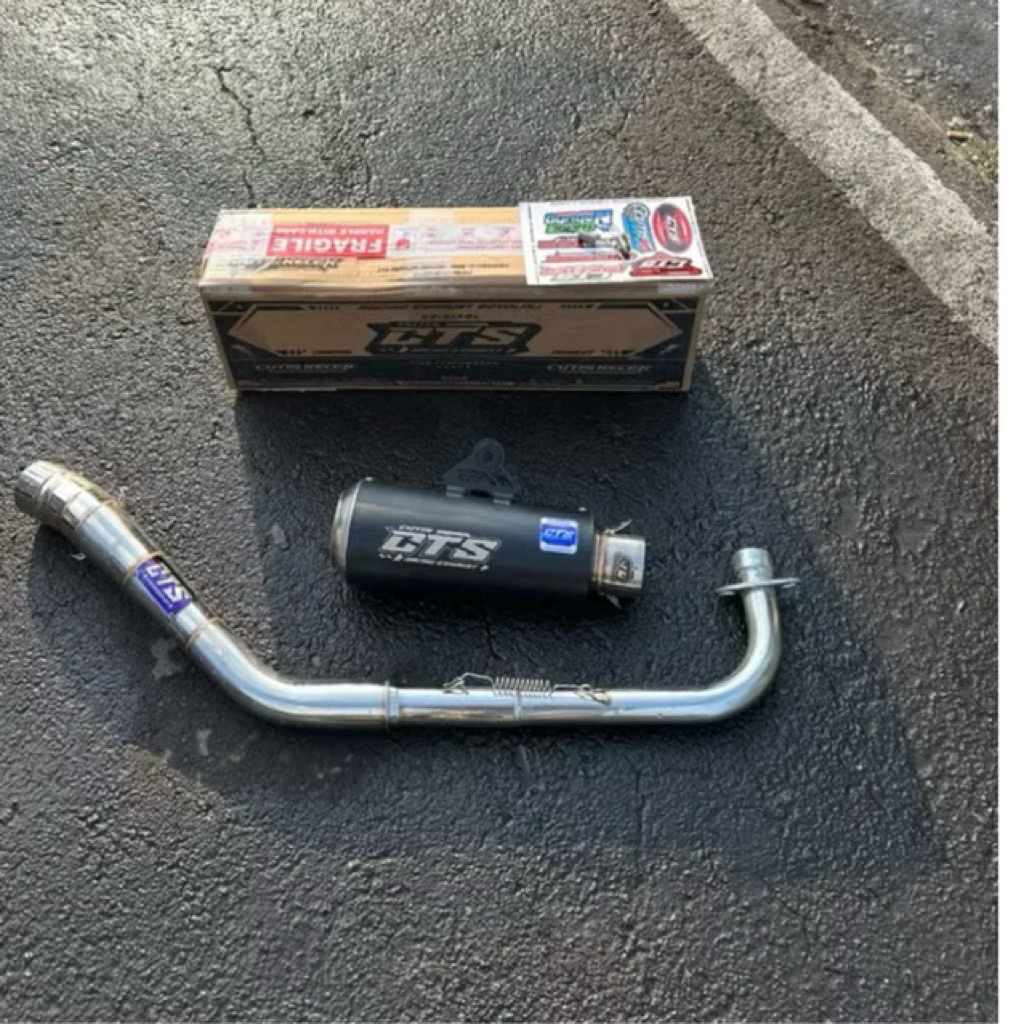 KNALPOT CTS MUFFLER GP2 BLACK ROADRACE GTX BEBEK PNP ALL BEBEK JUPITER KHARISMA SUPRA 125 ROADRACE N