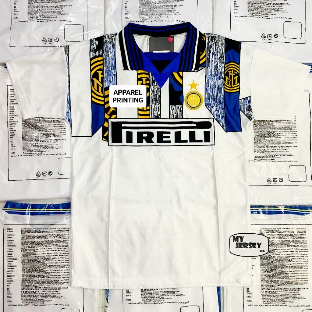JERSEY RETRO VINTAGE INTER 1995/1996 AWAY LENGAN PENDEK