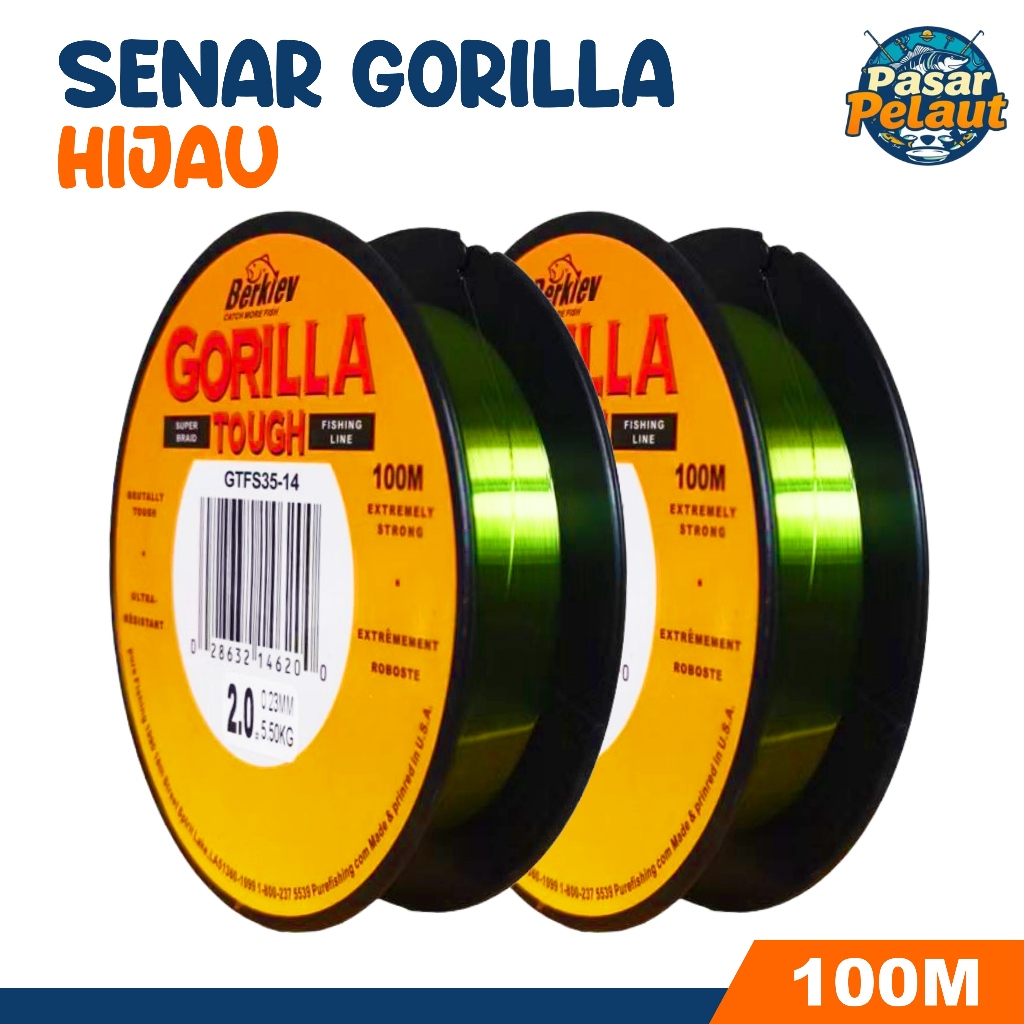 PASAR PELAUT Tali Pancing Gorilla Hijau Lumut Senar Pancing 100m Super Kuat & Tahan Bahan Nilon