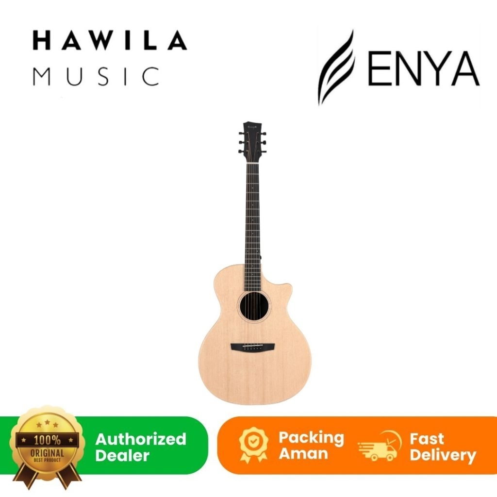 Gitar Akustik Elektrik ENYA X1 Pro EGA-EQ Nat Original + Tas Dll, Built in Effects Delay Chorus Reve