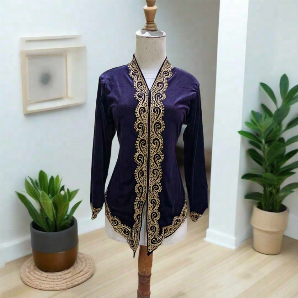 Atasan kebaya muslimah kebaya kartini bordir stik hijab