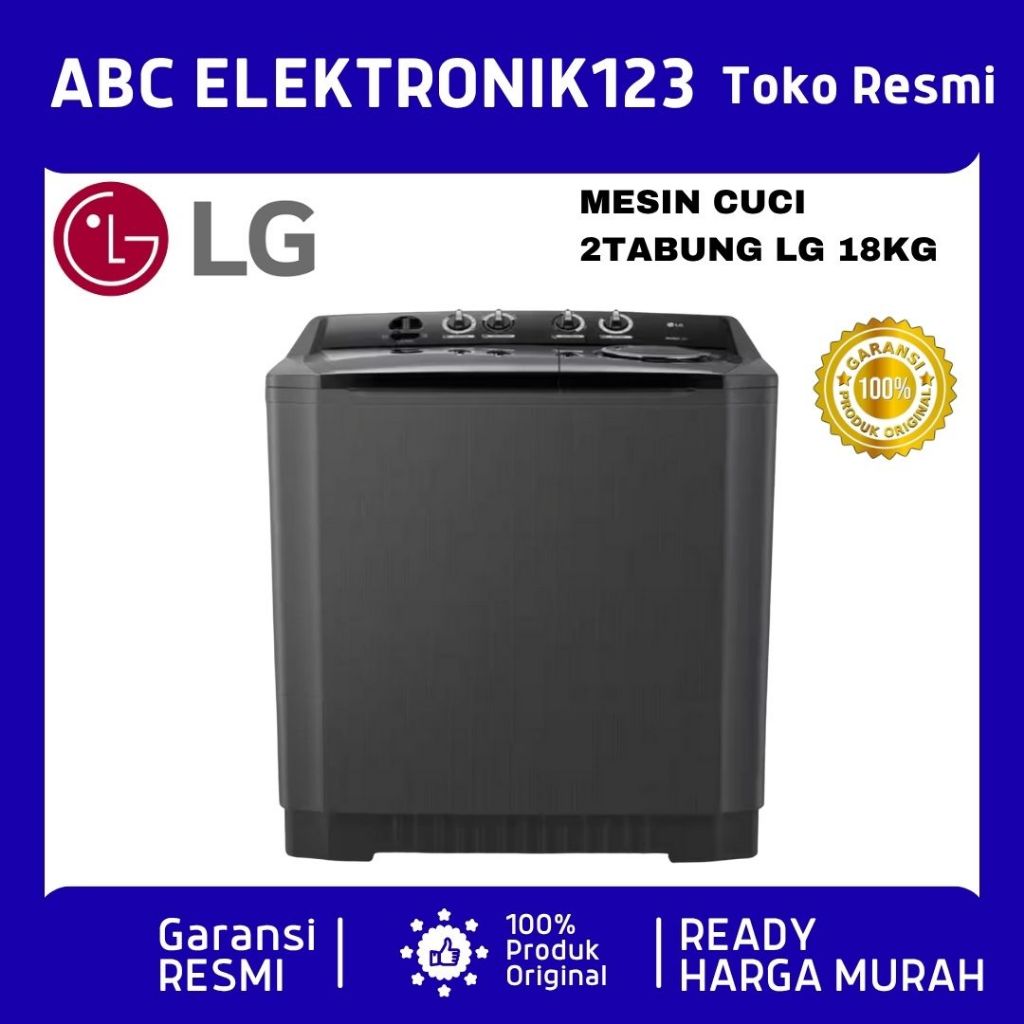 Mesin cuci LG 2 tabung 18 kg P1800RTM P 1800 RTM 1800RTM P1800